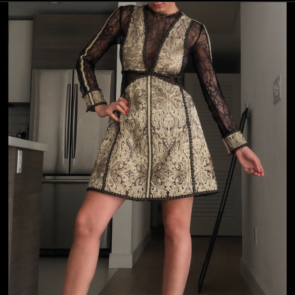 Black and gold dress